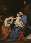 Jusepe de Ribera The Holy Family with Saints Anne Catherine of Alexandria oil painting